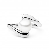 Inel cu perla naturala alba din argint DiAmanti SK20474R-W-G
